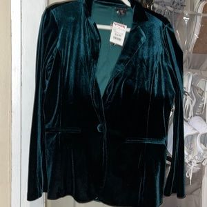 (NWT - Green Velvet Blazer)